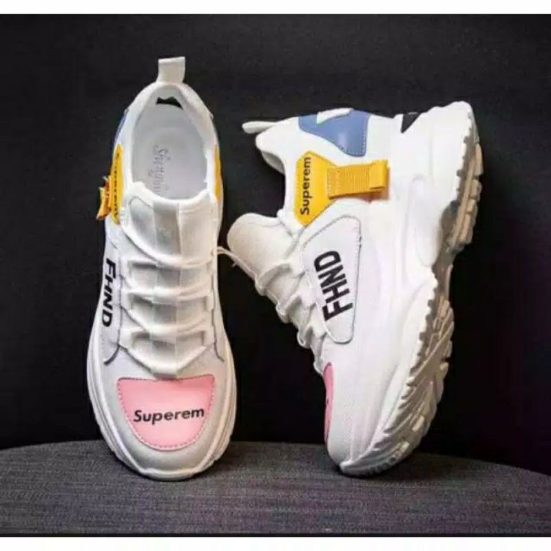 Sepatu Wanita Sneakers Korean FHND High Boost Trendy