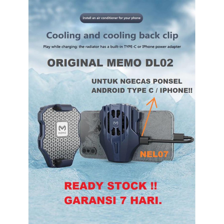 ORIGINAL Memo DL02 Phone Radiator Cooling Pendingin HP Cooler DL02 - DL02 ANDROID AP069