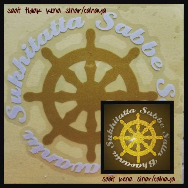 

AThiToShop Stiker Decal Cutting Vinyl Sticker Buddhist Sabbe Satta Bhavantu Sukhitatta