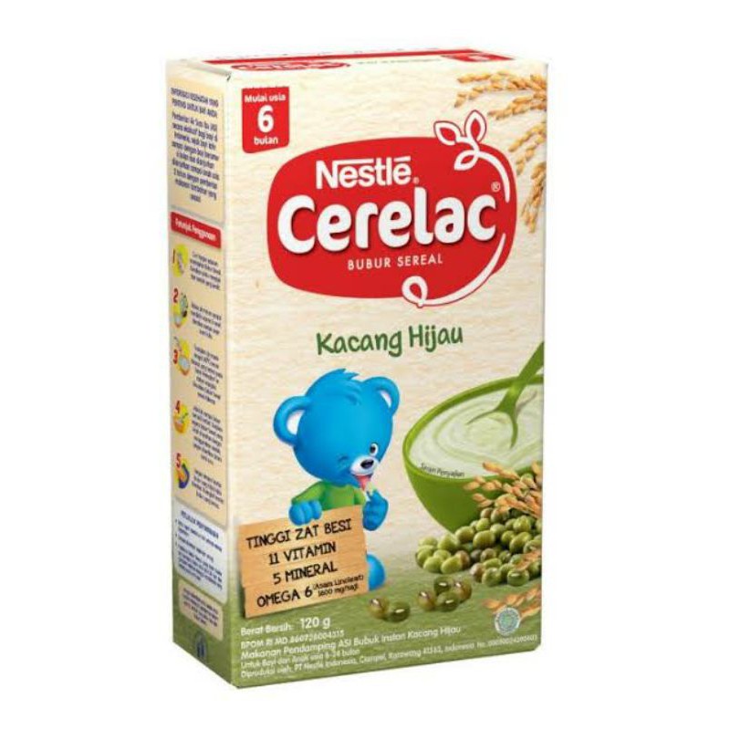 Cerelac Nestle Bubur Bayi Kacang Hijau 120gr / Bubur Bayi