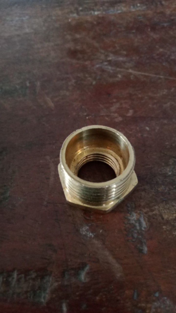 Verlop Ring Kuningan 1/2 X 1/4 Verlup Ring 1/2 X 1/4 Kuningan Verlop Drat Luar 1/2inch Dalam 1/4