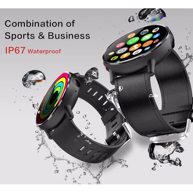 Lemfo Lemx 4G Lte Smartwatch Phone Android 7.1 8Mp 2.03" Gps Wifi Ip67 - Hitam