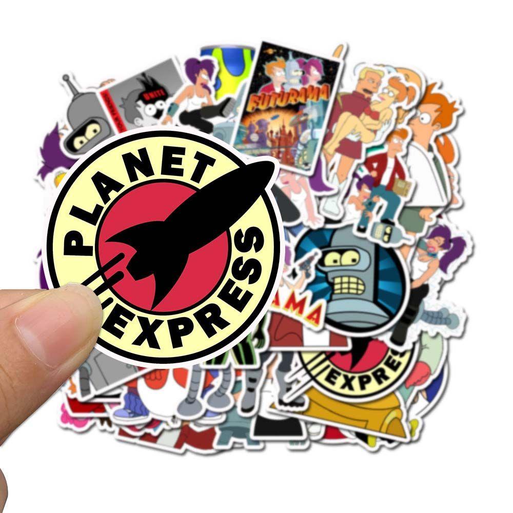 Lanfy Terbang a Futurama Anime Decals Anak Hadiah PVC Scrapbooking Gitar Koper Graffiti Stiker Alat Tulis Stiker Untuk Laptop Bagasi Anime Stiker