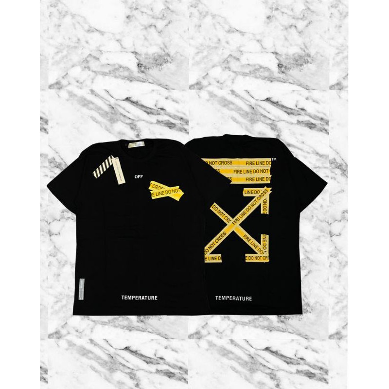 Kaos Off White Cross Line KAOS PRIA MURAH