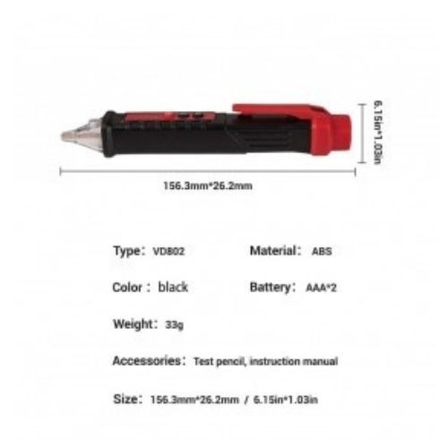 Alat Tes Listrik Smart Test Pen Otomatis Non Kontak AC Voltage Detector 12V 1000V 111154