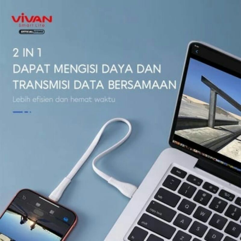 Kabel Data Vivan Panjang kabel 30cm Original Vivan