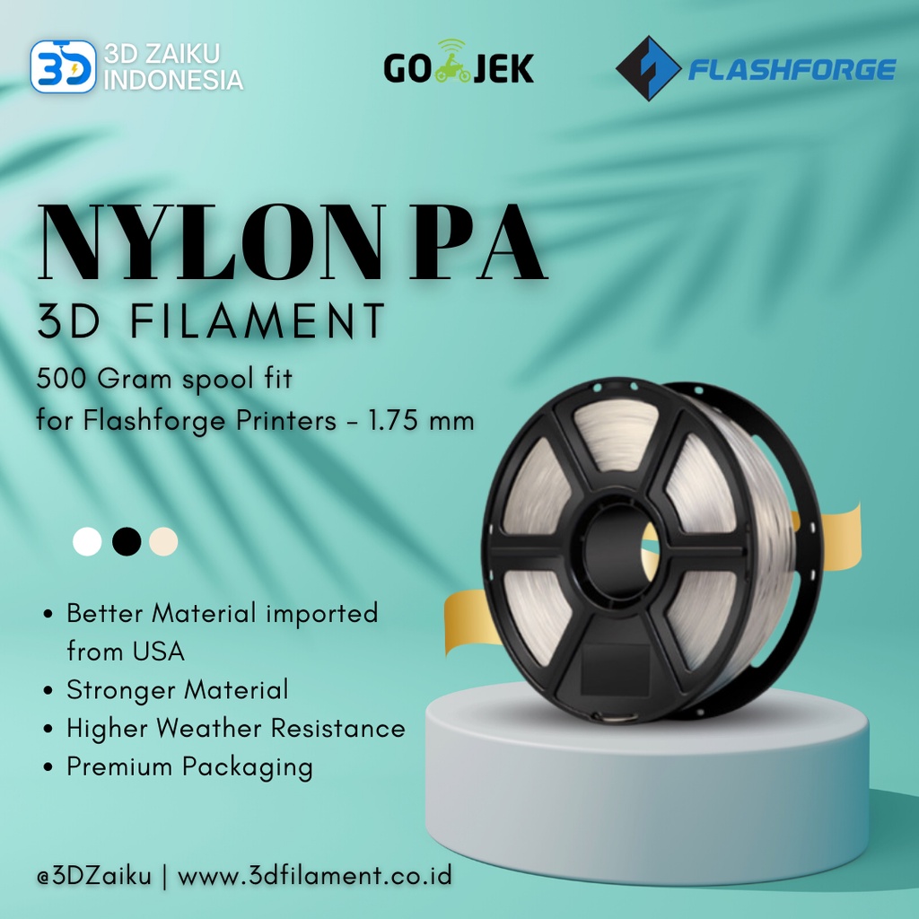 Original Flashforge NYLON PA Filament 500 Gram Import from USA