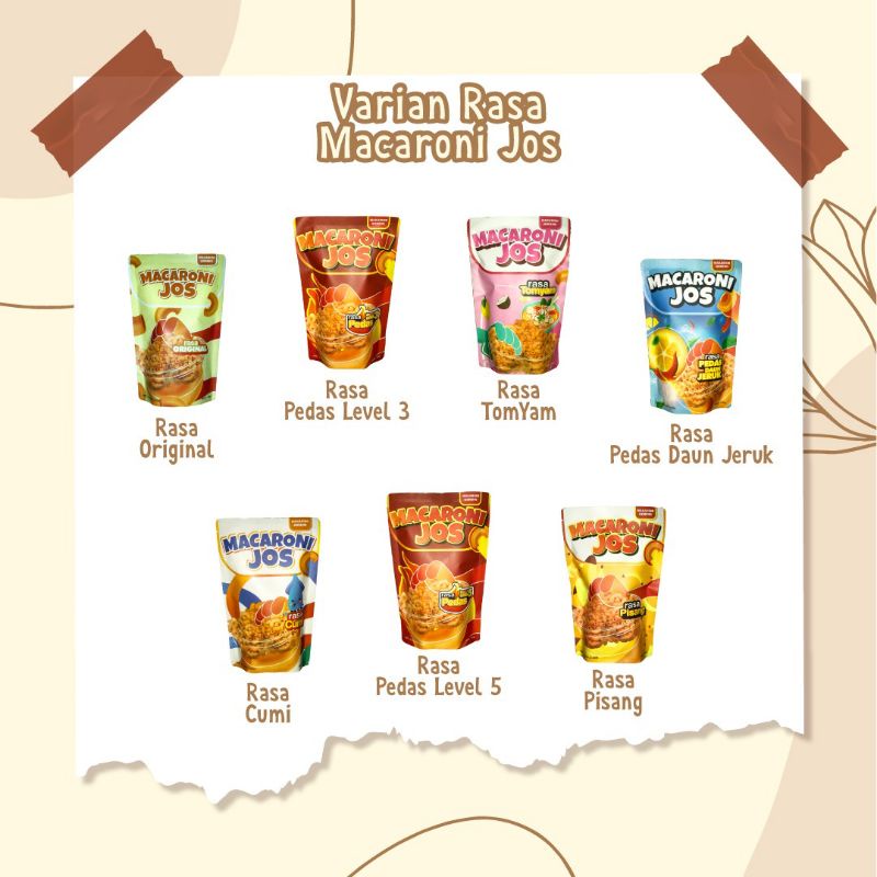 

Macaroni Jos Berbagai Varian Rasa