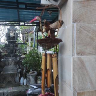  LONCENG ANGIN BAMBU  MOTIF BURUNG GENTA ANGIN  BAMBU  