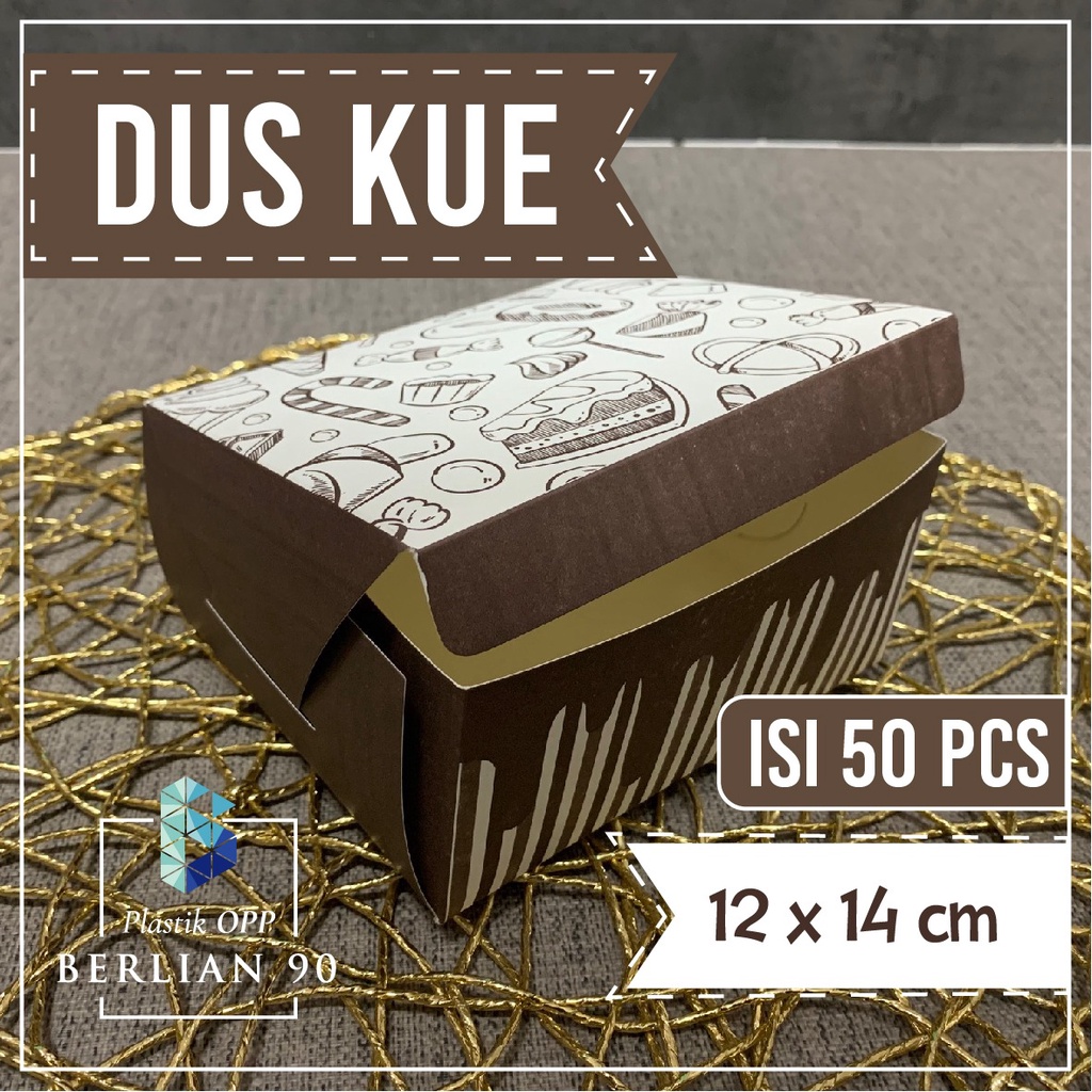 

Dus kue snack box motif 12 x 14 cm / Kardus kotak box kue printing terbaru