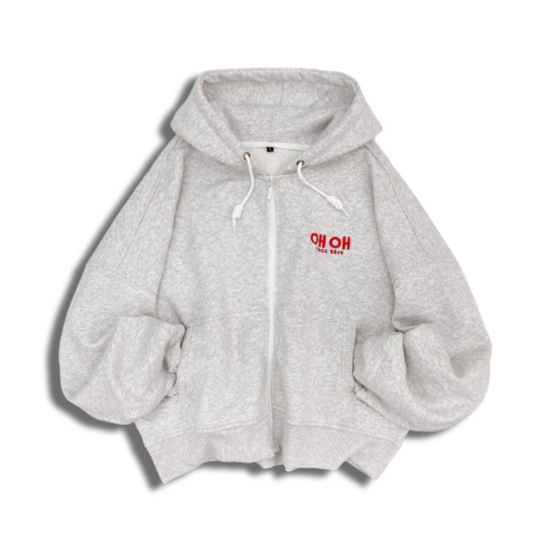 Zip Hoodie OH OH since 2019 BIGSIZE [S - XXXXXL(6XL)] Korean Style / Jaket Zipper Sleting HOHO Cute JUMBO Urban Ulzzang streetwear