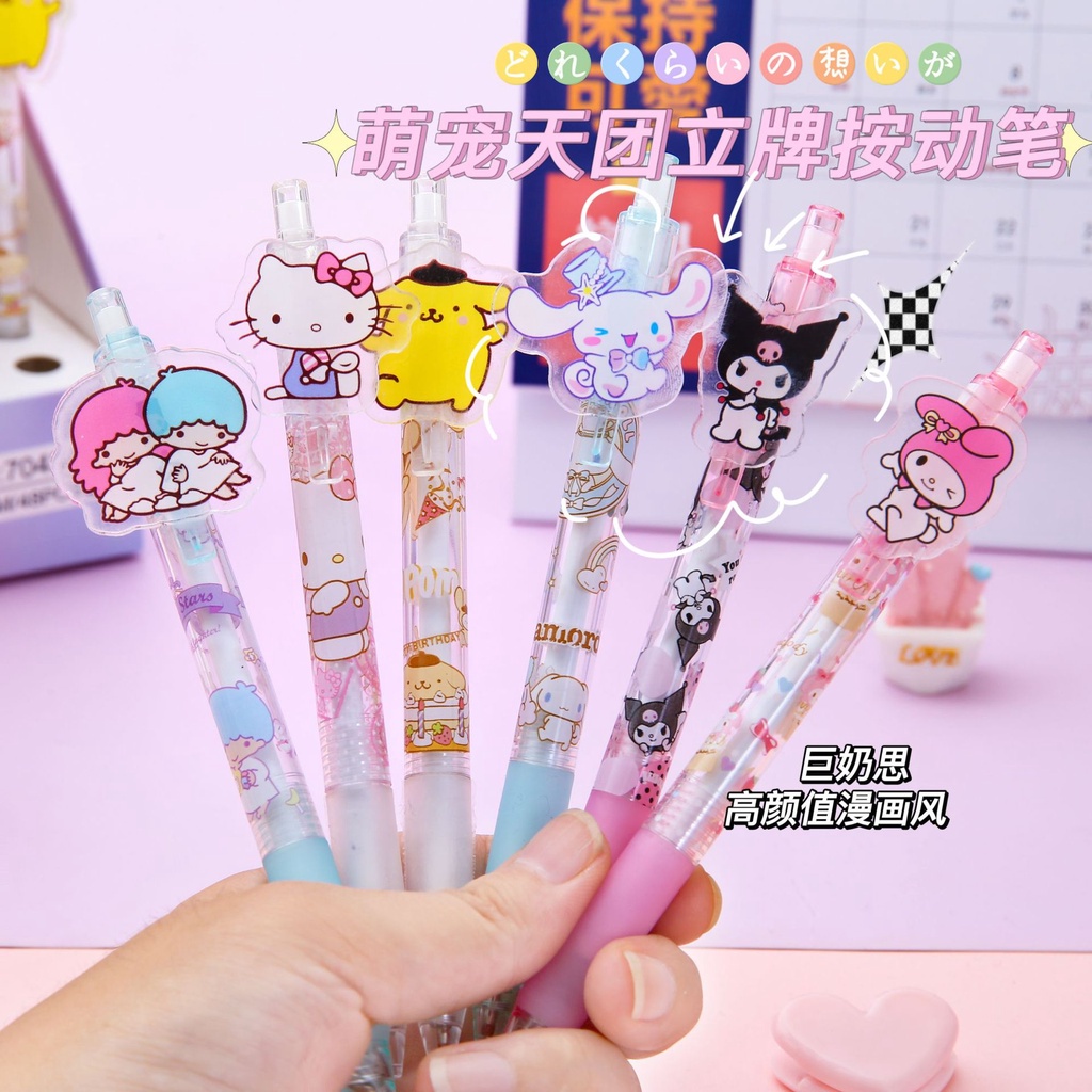 PULPEN MEKANIK PEN PENA KARAKTER BOLPOIN MELODY SANRIO AKRILIK (VC)