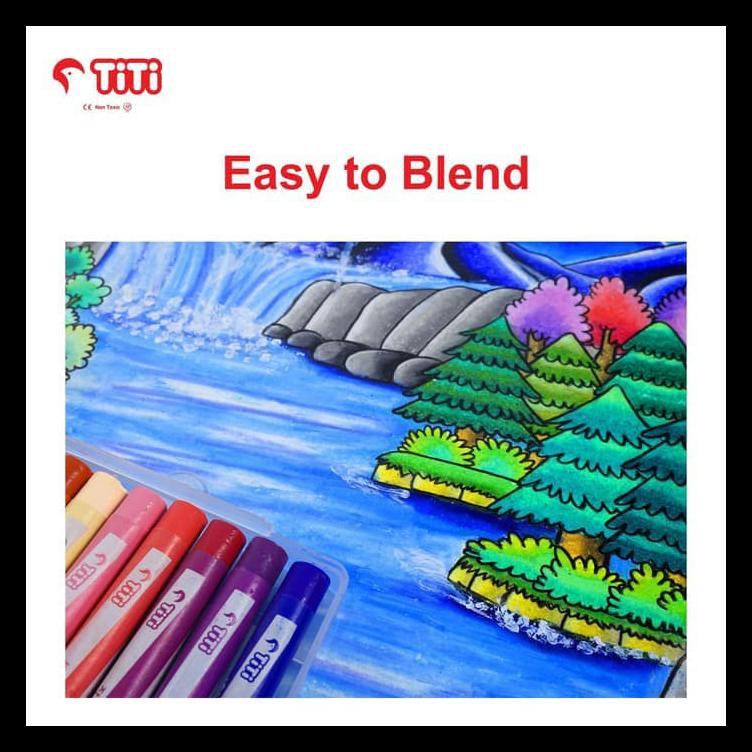 

Oil Pastel / Krayon Minyak Titi Ti-P-24Cr / 24 Warna / Colors Termurah