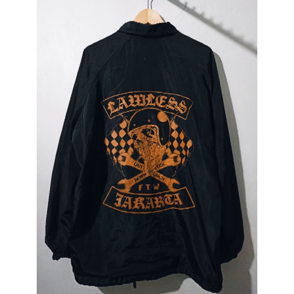 LAWLESS JAKARTA Road skull windbreaker black