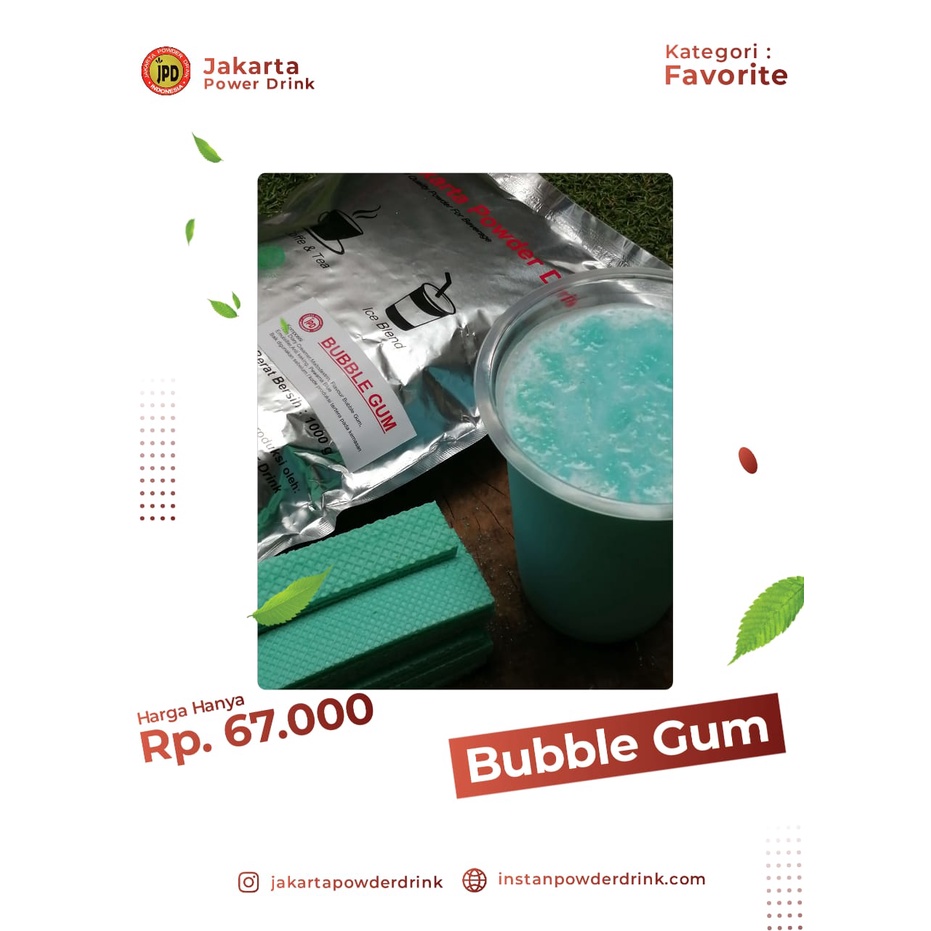 

Bubuk minuman Bubble Gum