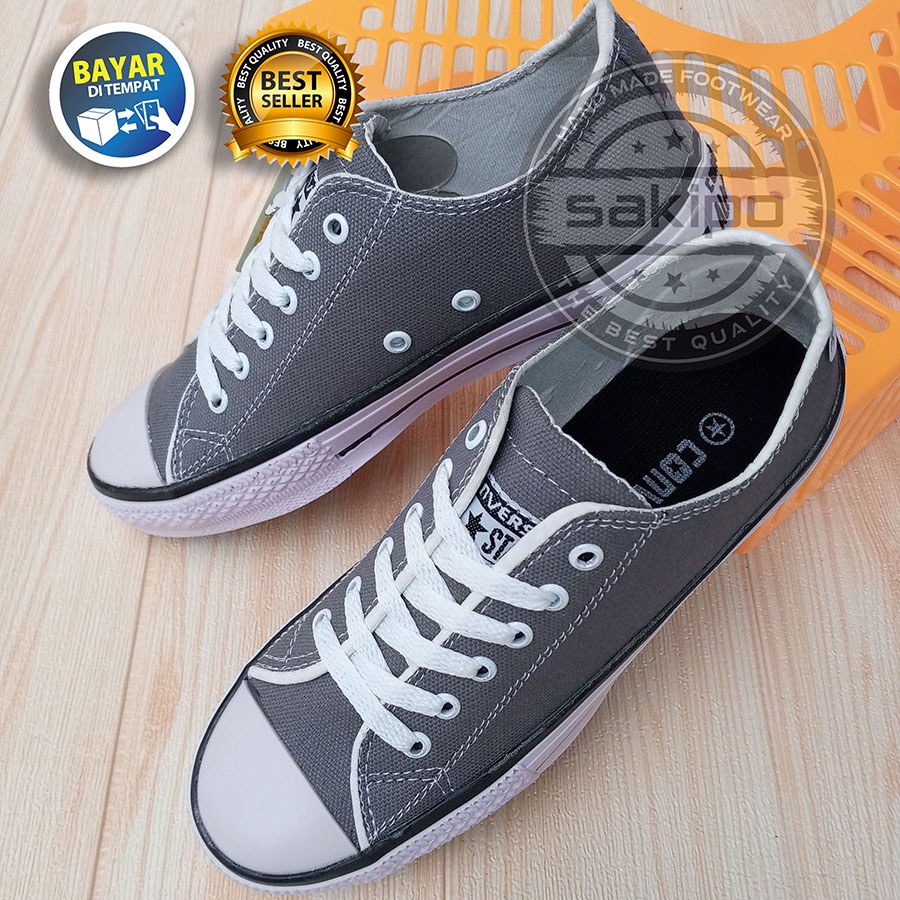 PROMO BACK TO SCHOOL !! SEPATU CONVERSE ALL STAR CHUCK TAYLOR 70S  PRIA WANITA HITAM MARUN ABU / SEPATU SEKOLAH HITAM MURAH / SAKIPO