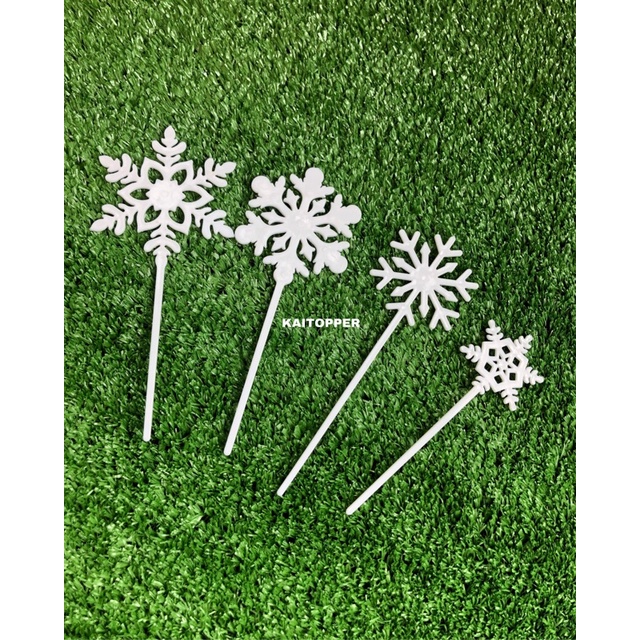 

SNOW CAKE TOPPER | HIASAN KUE BENTUK SALJU | READY STOK BATAM