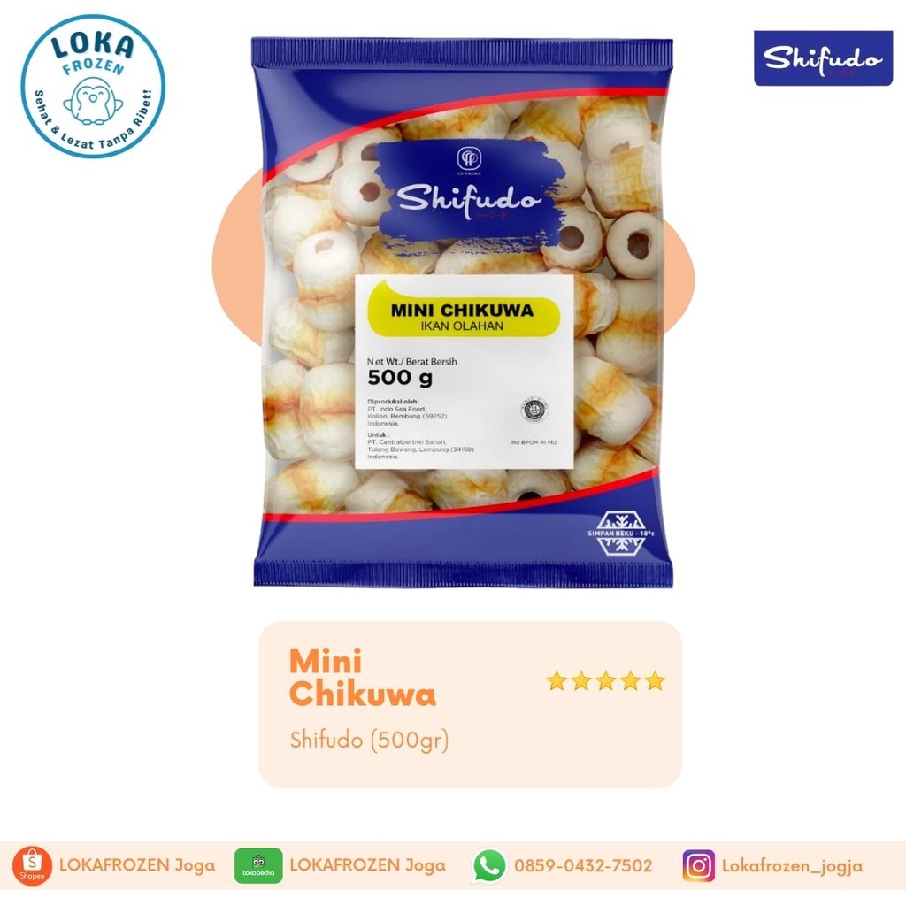 

SHIFUDO Mini Chikuwa 500gr | untuk BBQ, bakar, kuah, tumis, dll