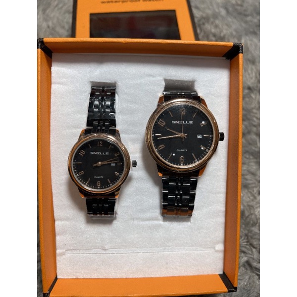Jam tangan couple snille pria wanita free gelang kalung (dhonatore)