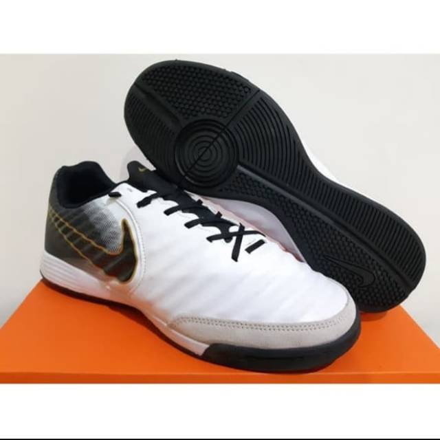 CRSPT-854 Sepatu Futsal Nike Tiempo LegendX 7 Academy Genio White Black