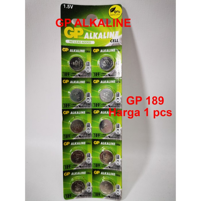 GP alkaline 189 Baterai V10GA - LR 54 / Batre Battery jam