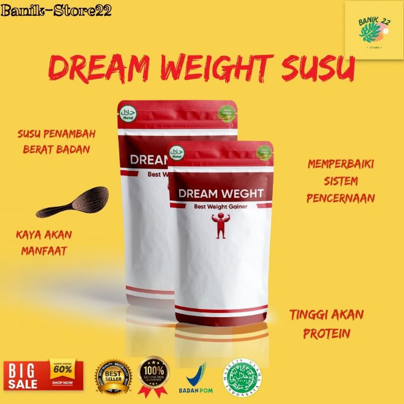 

DREAM WEIGHT SUSU - Suplemen Penambah Nafsu makan Tanpa Efek Samping / penambah berat badan