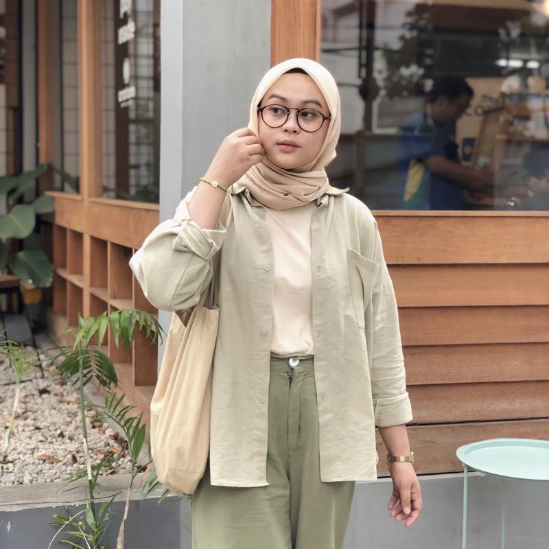 kemeja Linen Oversize - Olivia shirt