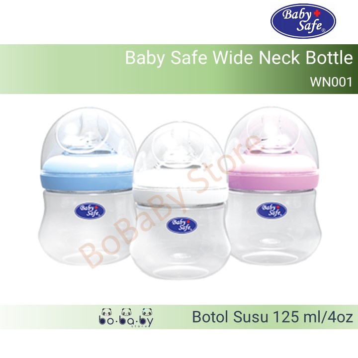 Botol Susu Bayi Baby Safe Wide Neck Bottle 125ml WN001 Babysafe