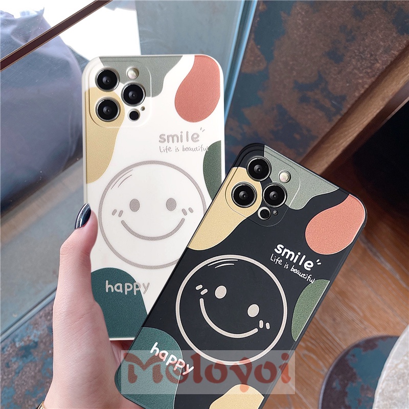 Soft Case Tpu Motif Smile Untuk Iphone 8 6 6S 7 Plus 13 11 12 Pro Max Xr X Se 2020 Xs Max