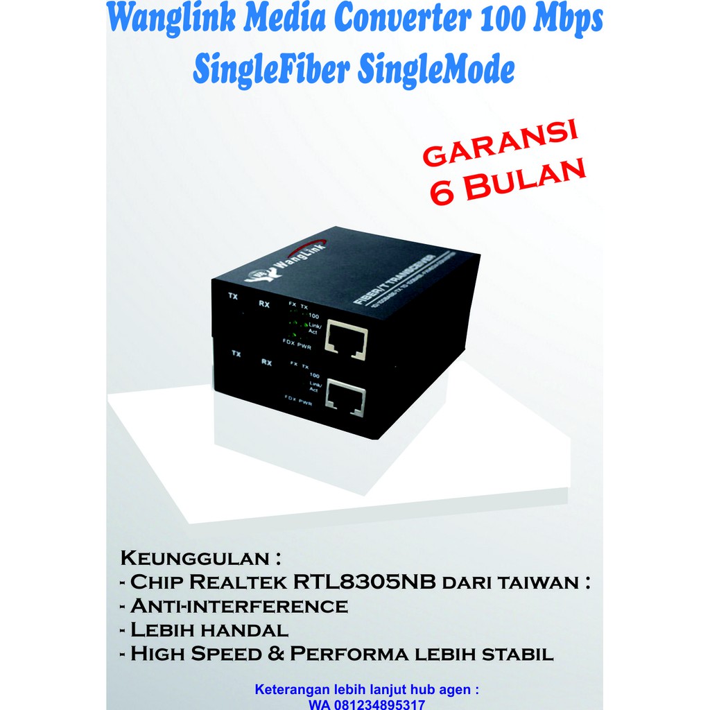 Media Converter Fiber Optic Wanglink