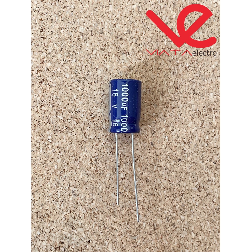 KAPASITOR ELCO 1000UF 16V (1 BUAH) KAPASITOR CAPACITOR ELKO KAPASITOR 1000 UF 16 V