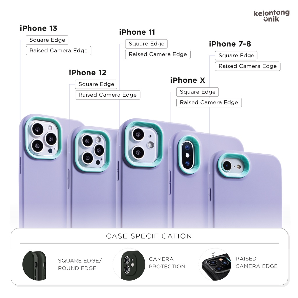 (Seri 1) For iPhone - 3 in 1 Silicone Ring Shockproof Case