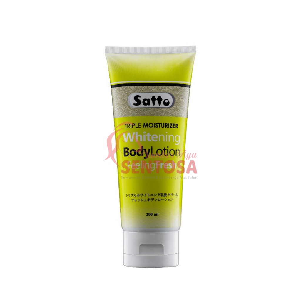 SATTO TRIPLE MOISTURIZER WHITENING BODY LOTION FEELING FRESH 200ml