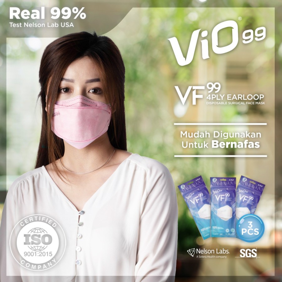 Vio VF Mask Vio99 Masker Medis Perpack Isi 3pcs