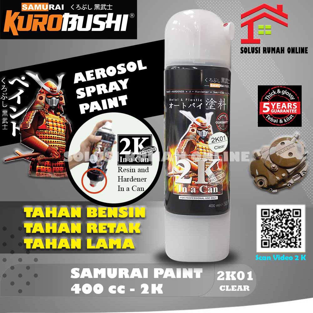 Cat Samurai Paint 2K01 Clear 400 ml Pylox Semprot Top Coat Anti Gores