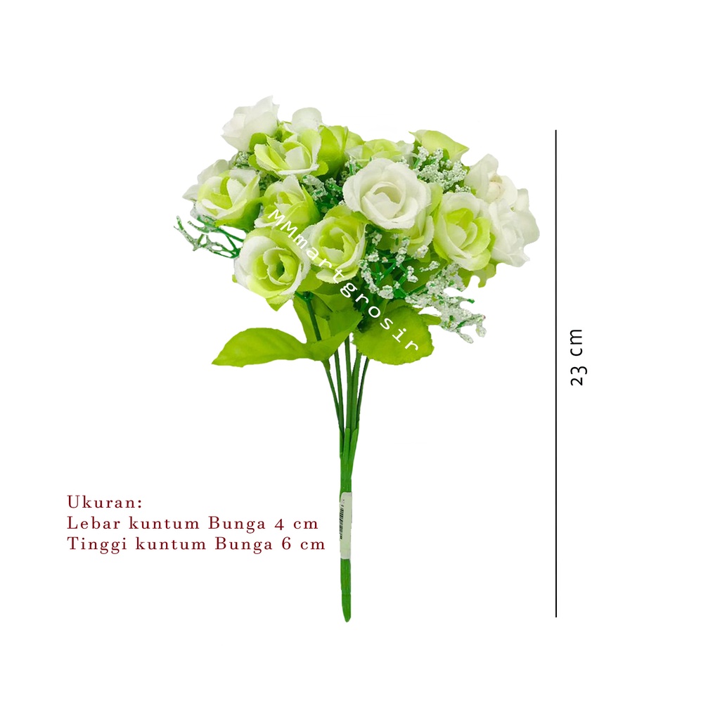 Bunga rose Batang Platik / Bunga Dekorasi / bunga Hias / bunga Artificial