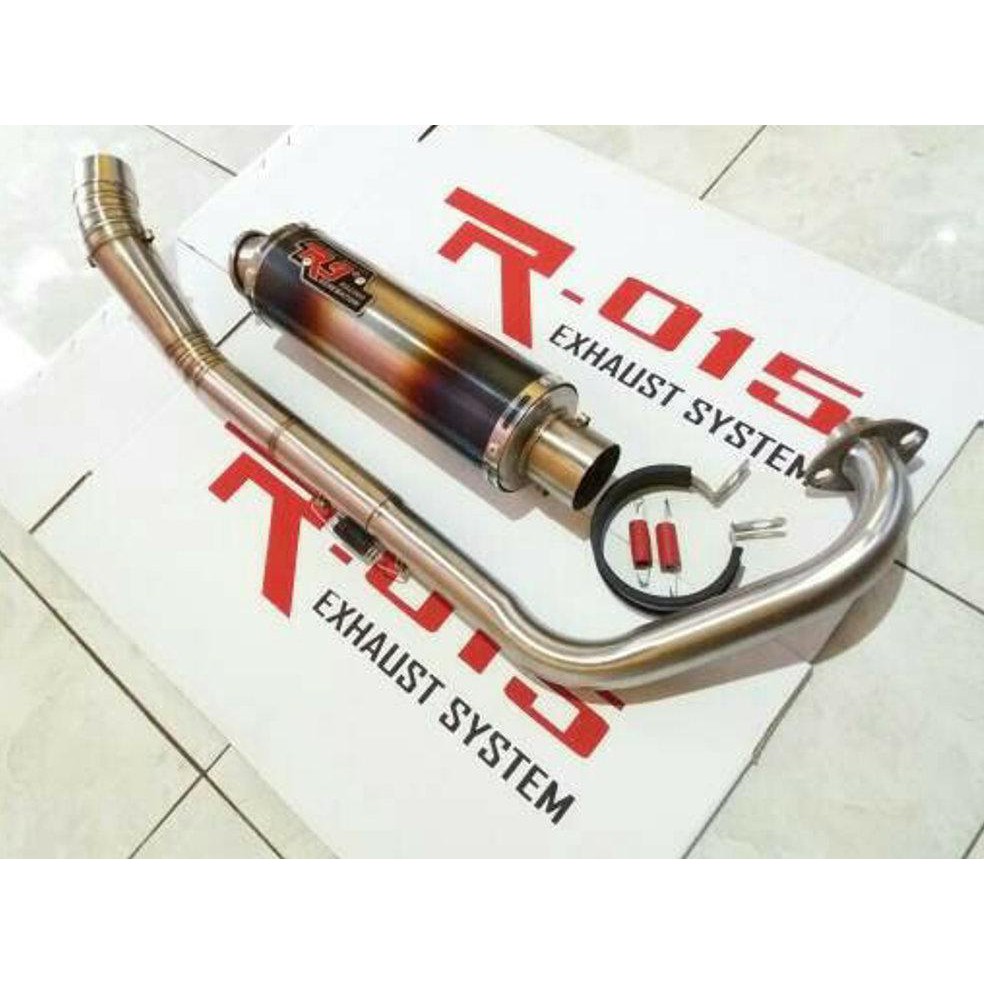 Jual Knalpot R9 New Mugello Full Set R15 - Vixion - Nvl -  Xabre - Cbr 150 R
