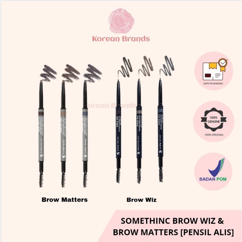 SOMETHINC BROW WIZ &amp; BROW MATTERS Retractable Triangle Eyebrow - Pensil Alis Mekanik Tip Segitiga &amp; Bulat