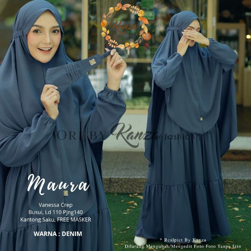 Syari Dewasa Gamis Maura Syar'i Original Kanza Fashion
