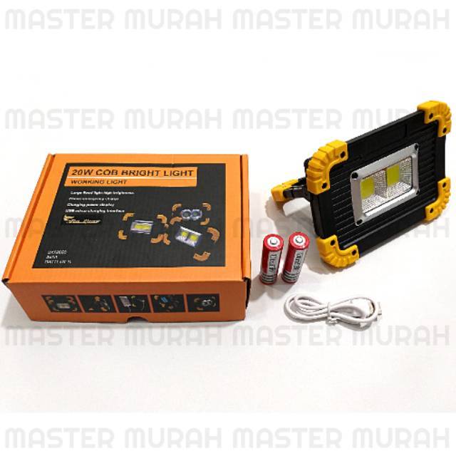 Lampu COB Emergency Senter JL-812 Untuk Kendaraan Rumah dan Jinlong Outdoor Power Bank 20watt 20W