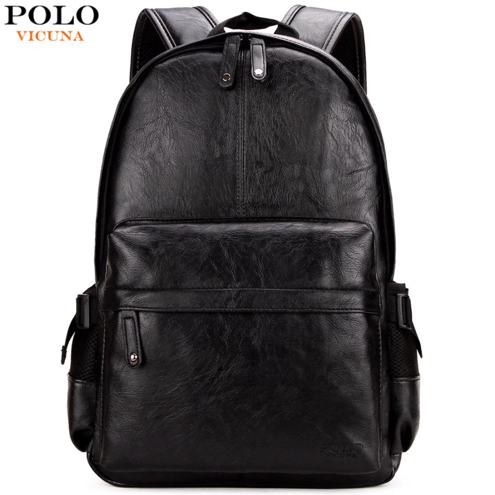 [GRATIS ONGKIR] VICUNA POLO Famous Brand Preppy Style Leather School Backpack Bag For College