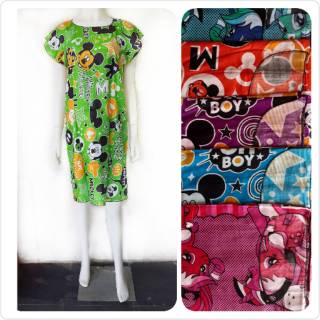  Daster batik rayon  midi abg daster  batik  soloan grosir 