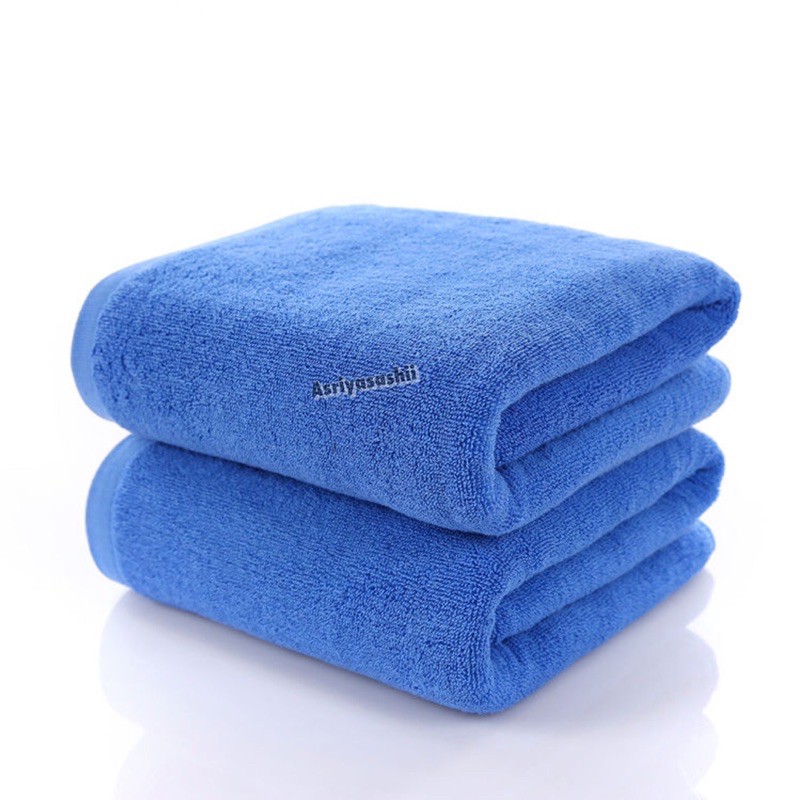 Handuk Mandi Handuk Hotel Polos Biru Tebal Cotton 100% Terlaris Termurah