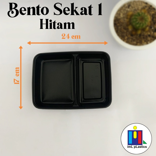 Tray Bento Sekat 2/Bento box/Lunch Box bento/Mika Bento Interpack - isi 50pcs