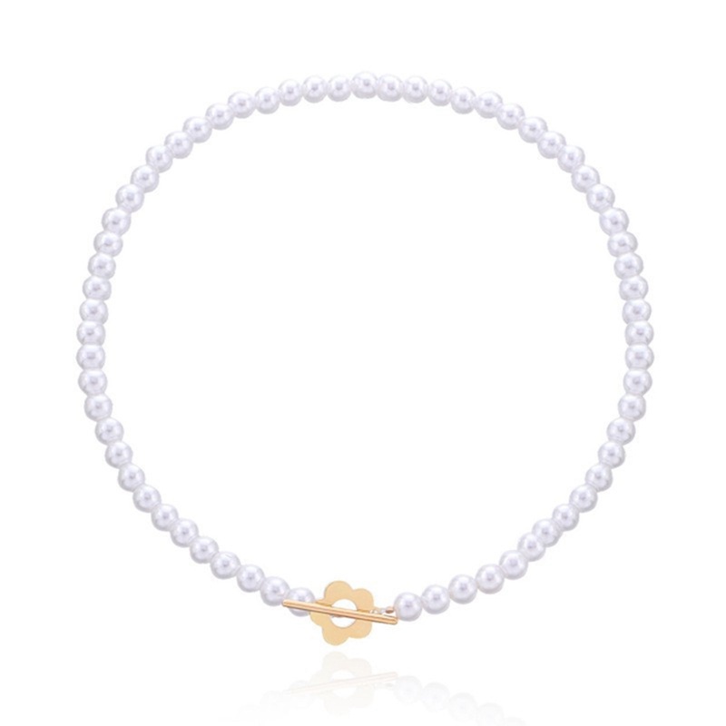 Kalung Choker Mutiara Handmade Warna Putih Untuk Wanita