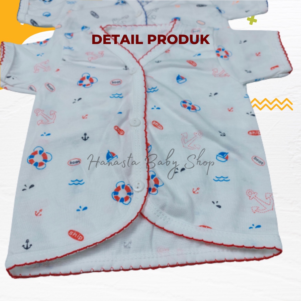 Baju Bayi Setelan Lengan Pendek Newborn Tema Kapal Setelan Bayi Baru Lahir