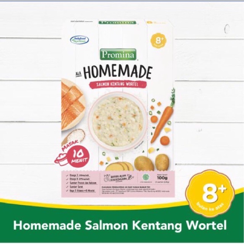 Bubur Bayi Promina Homemade 8+ Promina Salmon Kentang Wortel / Promina Ayam Labu Kuning