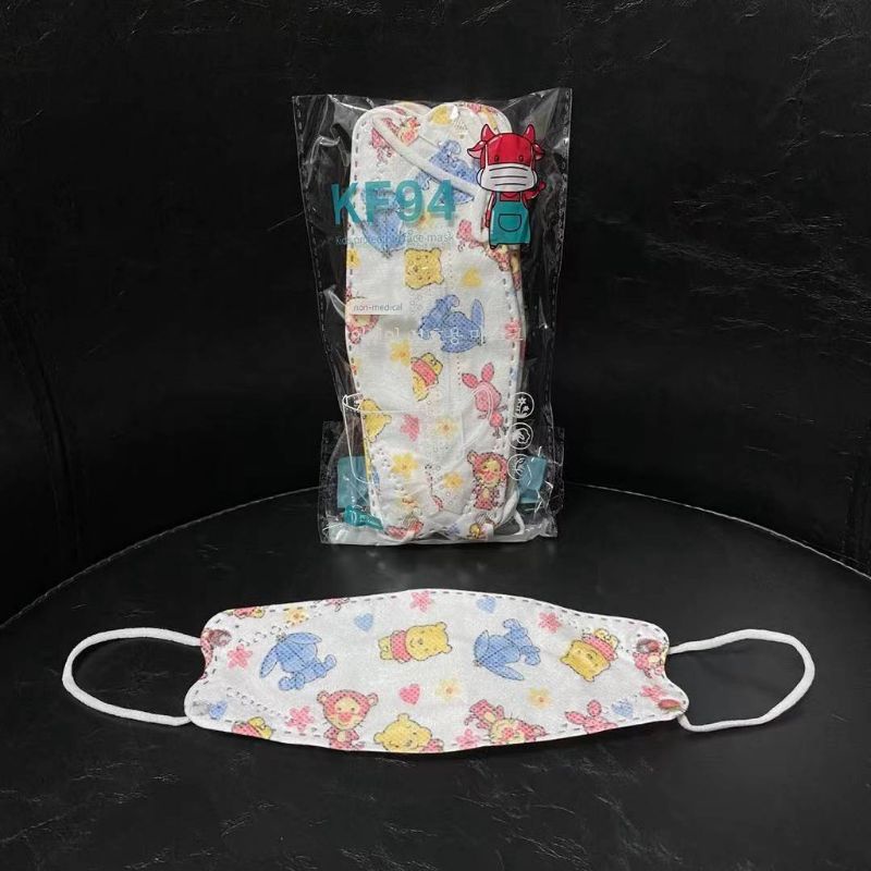 Masker Kf 94 karakter anak cewek cowok isi 10 pcs masker anak motif 3D protection 4ply murah