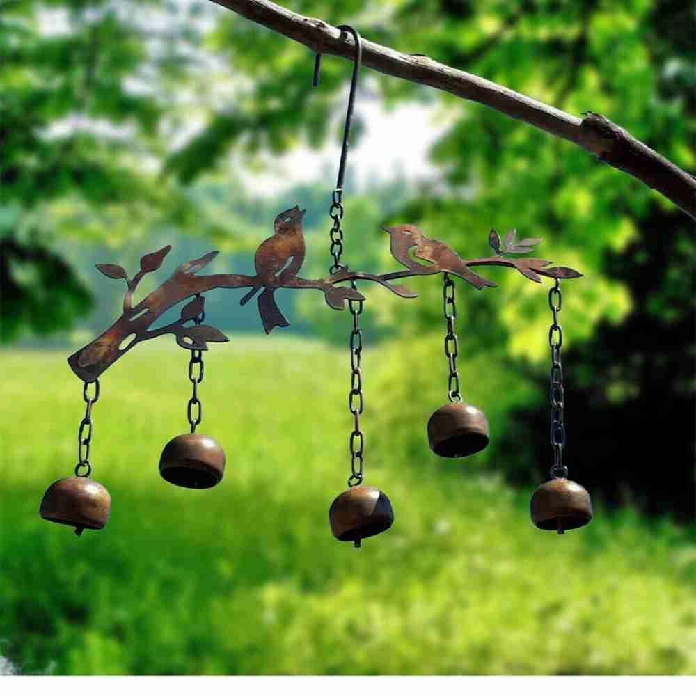 R-bunga Burung Lonceng Angin Dekorasi Halaman Kerajinan Hadiah Handmade Garden Decor