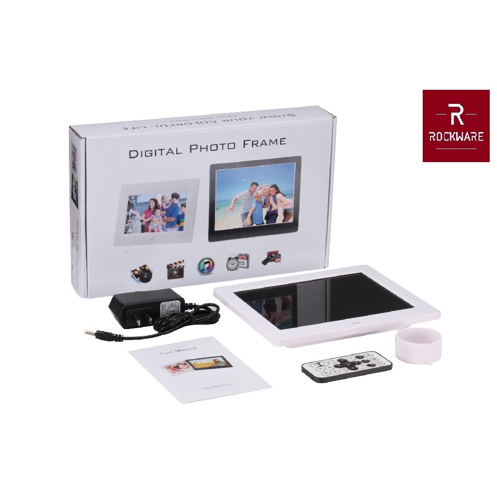 ROCKWARE RW-SJD803 - 8 inch Digital Photo Frame - Frame Foto Digital